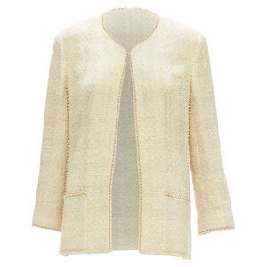 Chanel Karl Lagerfeld P pearl trim boucle tweed jacket